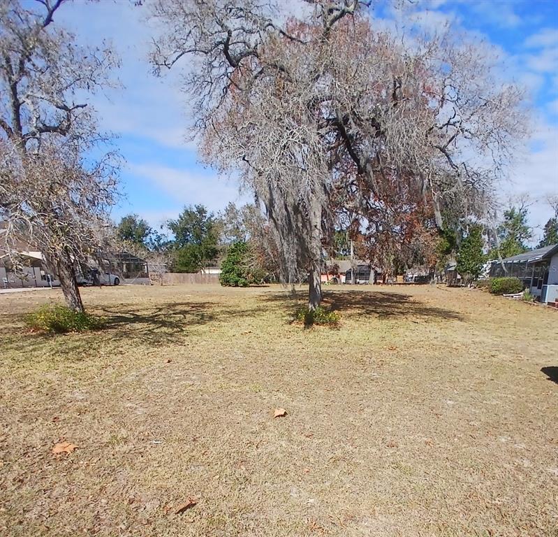 a view of yard covered with snow