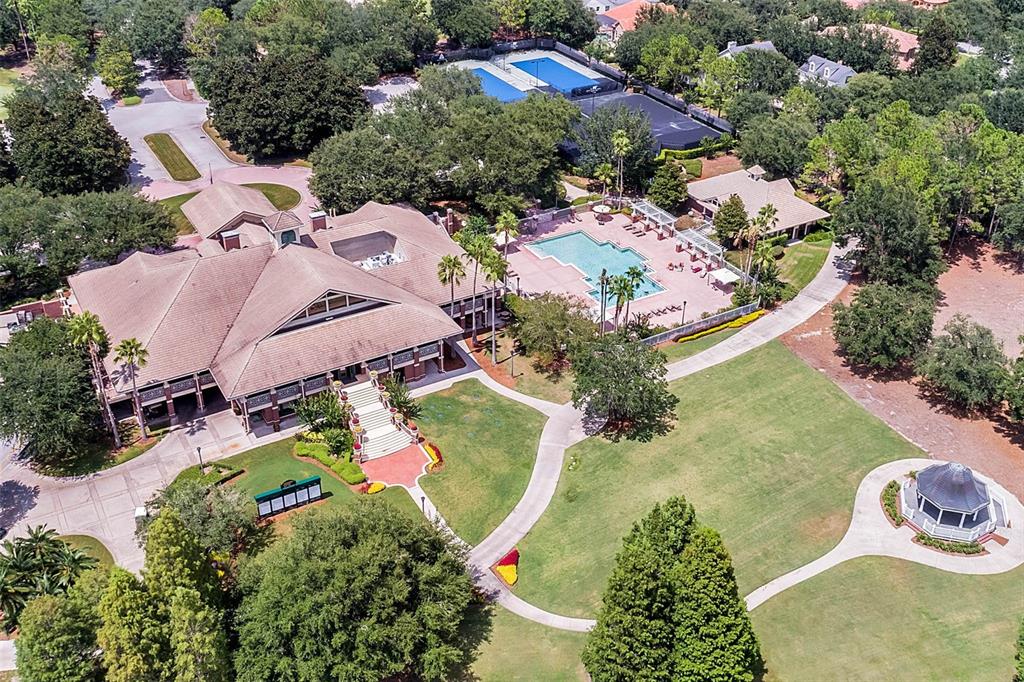 6110 Keenes Pointe Drive Windermere, FL 34786 - Photo 74 of 78 an aerial view of a house with a yard
