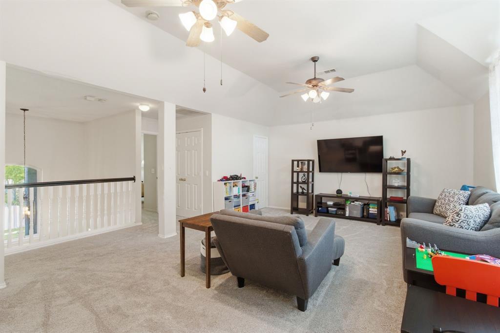 6625 Hayling Way Denton, TX 76210 - Photo 20 of 33 a living room with furniture and a flat screen tv