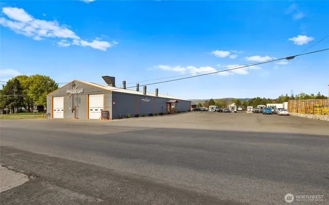 a front view of a building