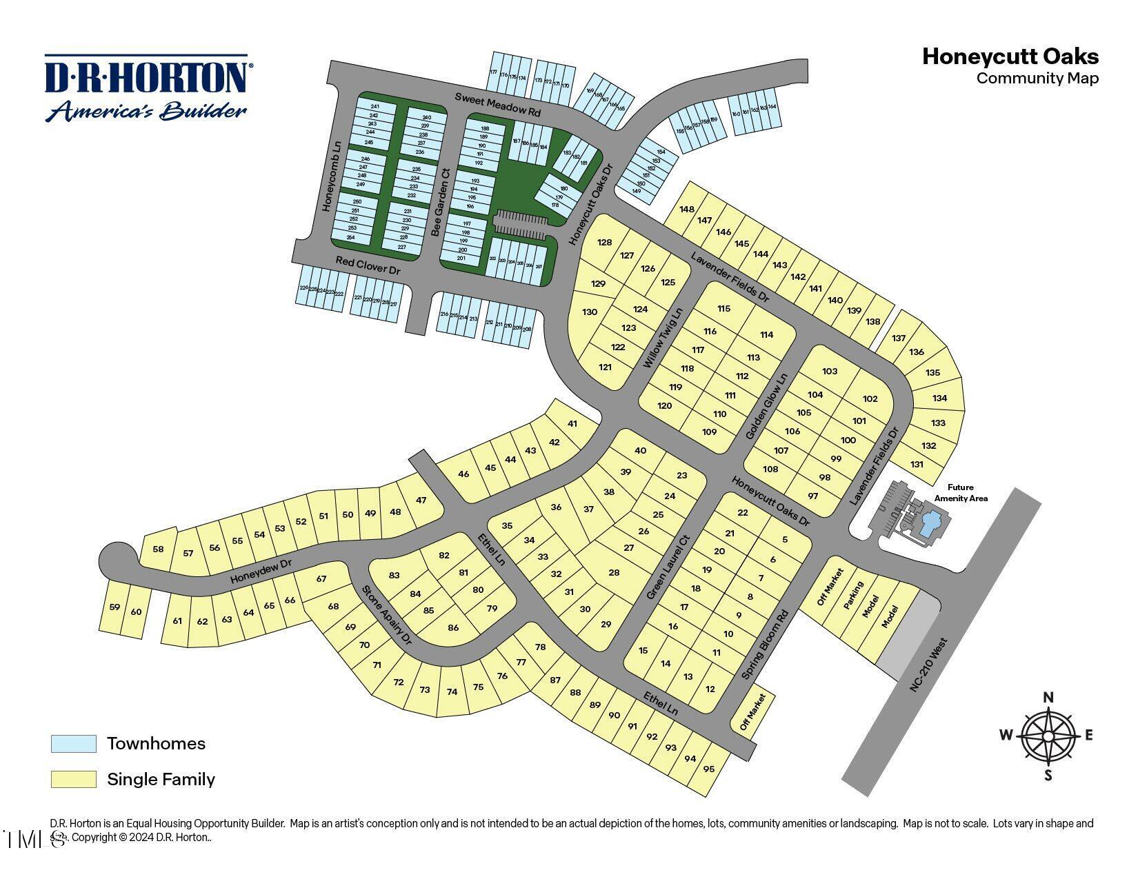 24 Red Clover Drive Angier, NC 27501 - Photo 34 of 35 Honeycutt Oaks Site Map