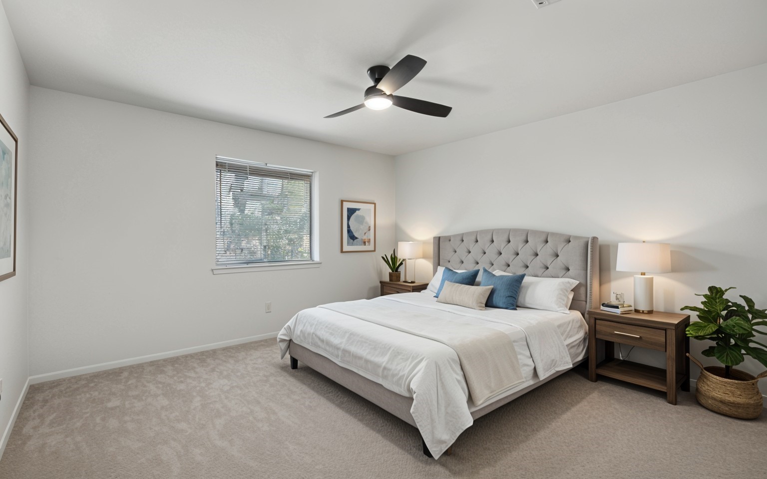 6711 River Lodge Drive Spring, TX 77379 - Photo 30 of 39 a bedroom with a bed and a chandelier