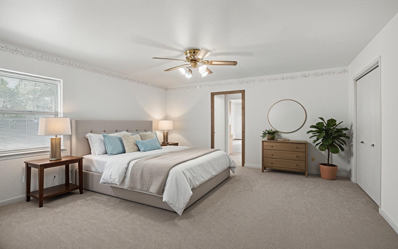 6711 River Lodge Drive Spring, TX 77379 - Photo 32 of 39 a bedroom with a bed and a chandelier