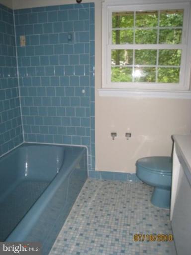 7404 Braddock Road Annandale, VA 22003 - Photo 12 of 15 a bathroom with a granite countertop bathtub next to a window