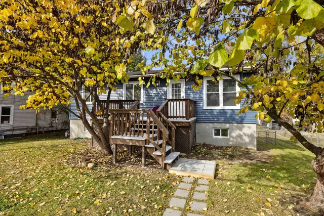 front view of a house with a door