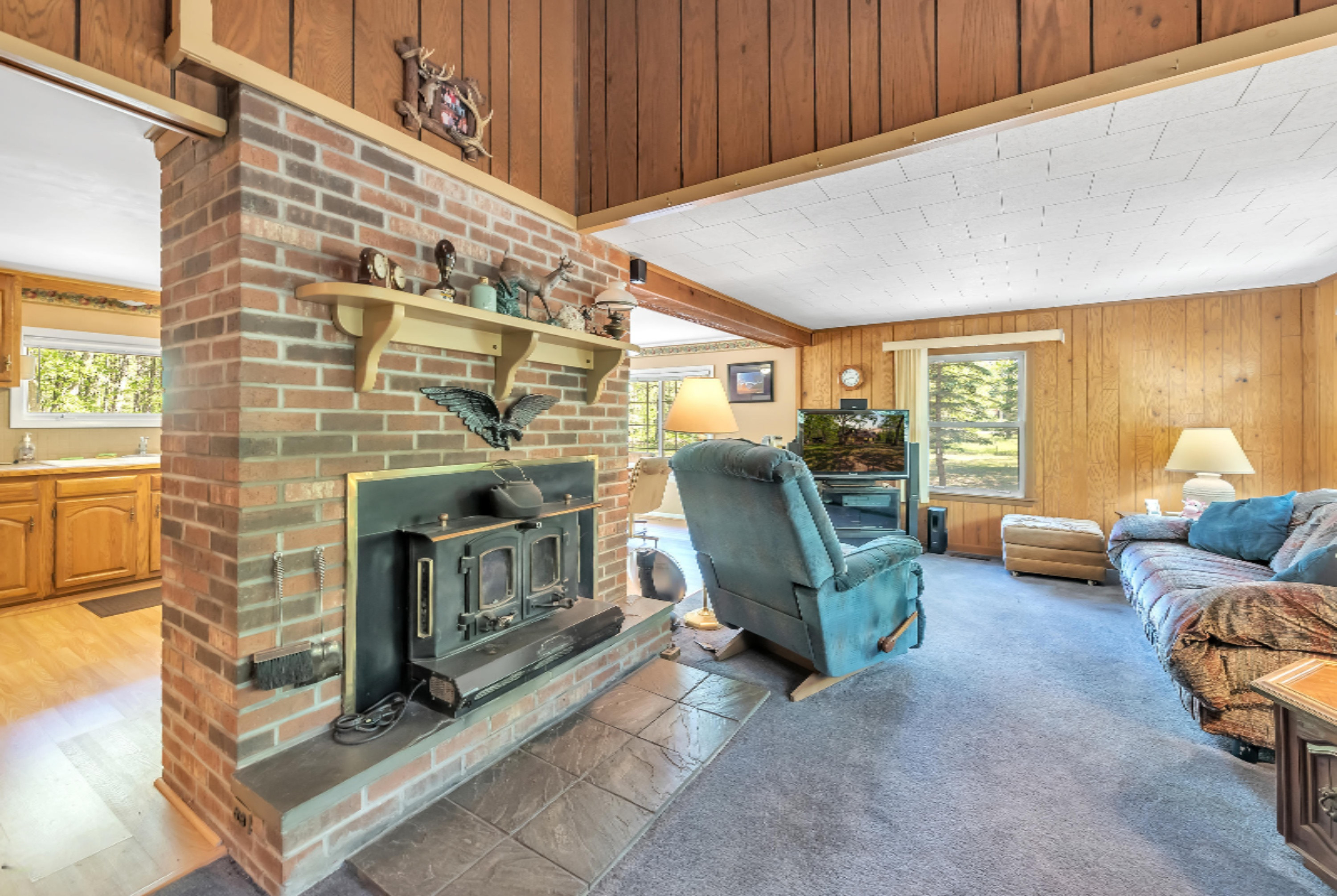 511 Huff Road Manistee, MI 49660 - Photo 16 of 29 Wood insert fireplace