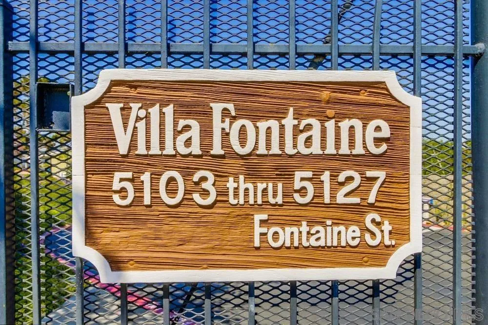 5125 Fontaine Street, Unit 205 San Diego, CA 92120 - Photo 18 of 18 a sign on the side of a building