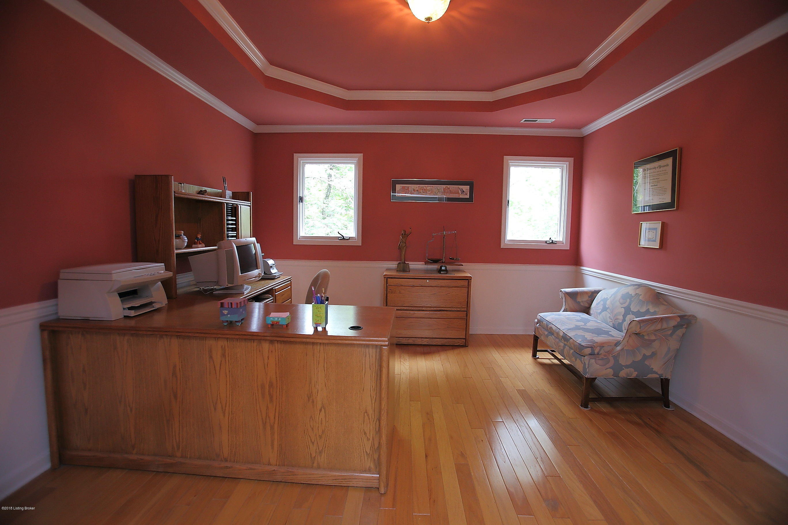 11802 Lakestone Way Prospect, KY 40059 - Photo 30 of 74 Master sitting room with wood floor and tray ceiling.