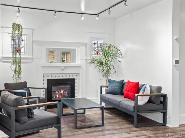 a room with furniture and window