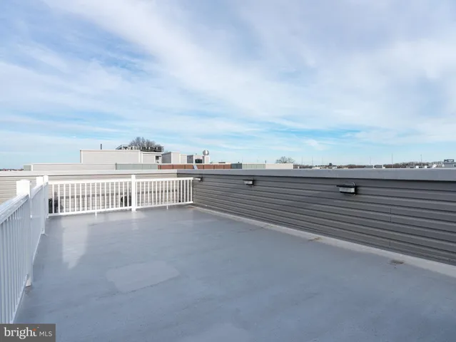 a view of terrace and city view