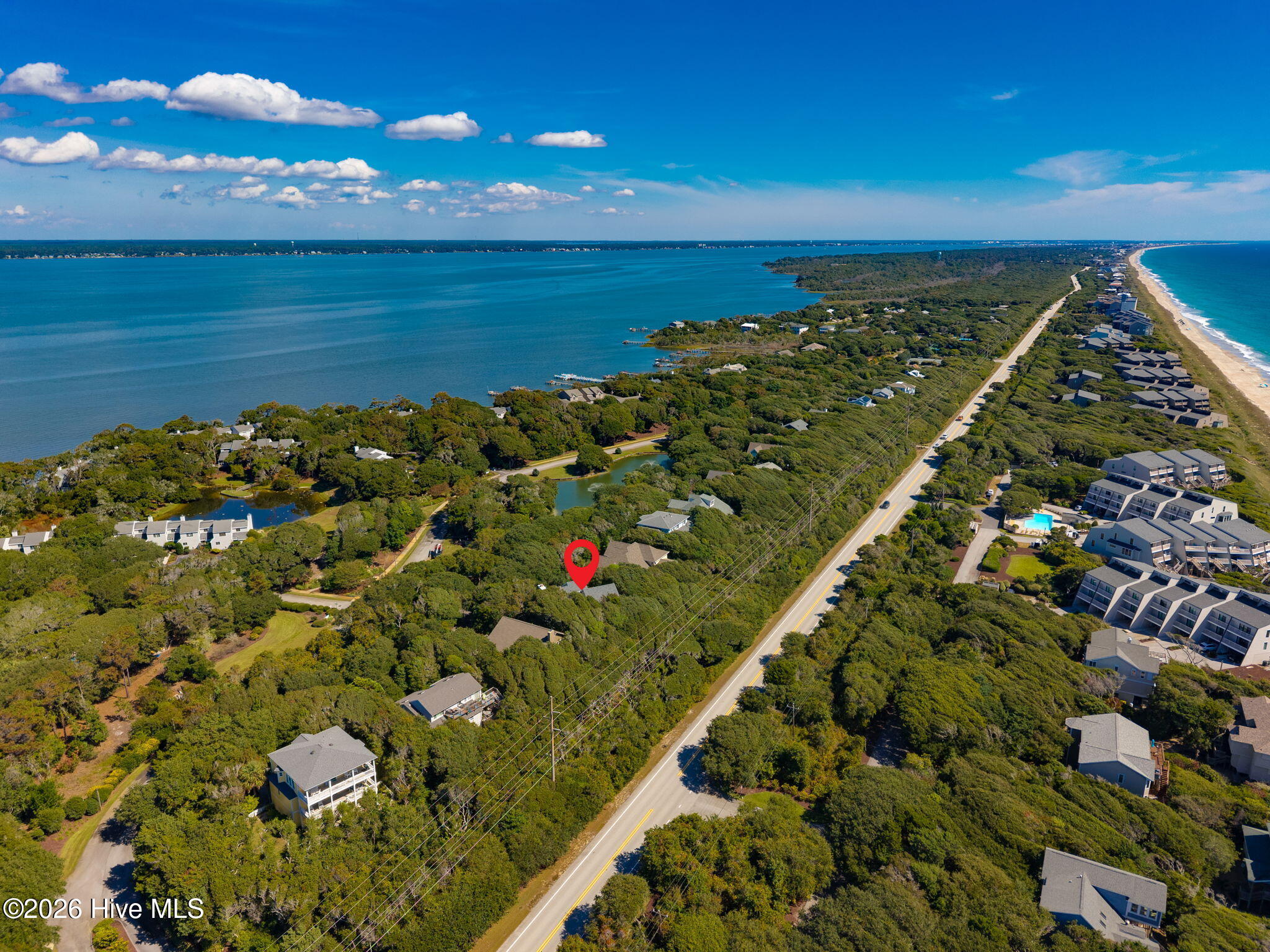 579 Coral Ridge Road Pine Knoll Shores, NC 28512 - Photo 52 of 67 Aerial View Close Proximity to the Water