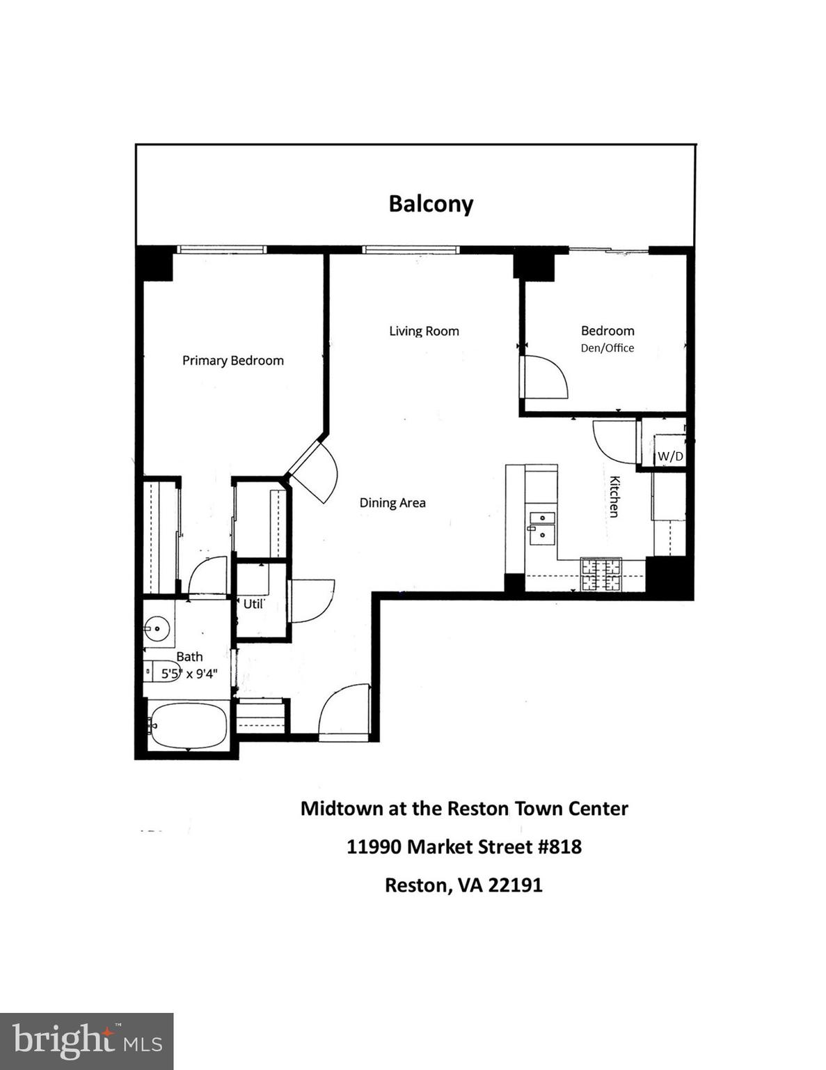 11990 Market Street, Unit 818 Reston, VA 20190 - Photo 55 of 55 Floor Plan