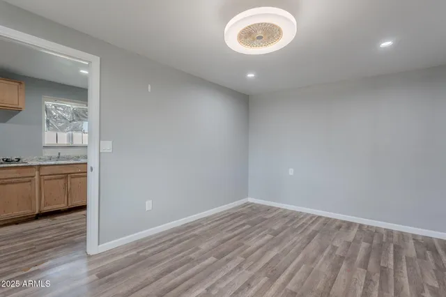 a house view with a backyard space