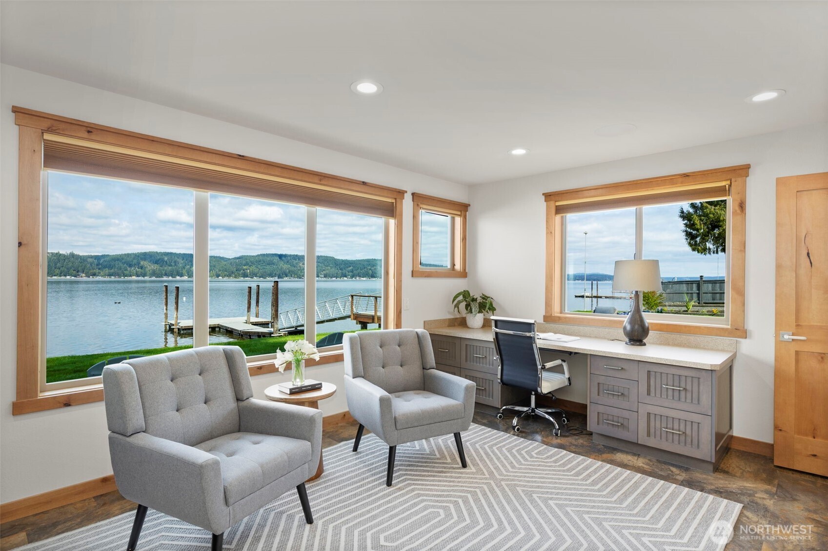 14341 Highway 106 Belfair, WA 98528 - Photo 18 of 40 a living room with furniture and a large window