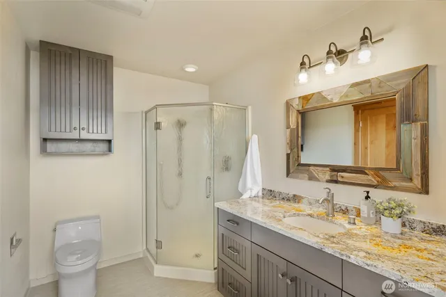 a view of a balcony with furniture