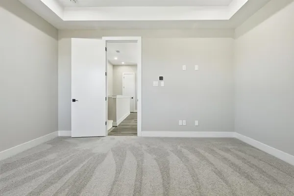 an empty room with an entryway