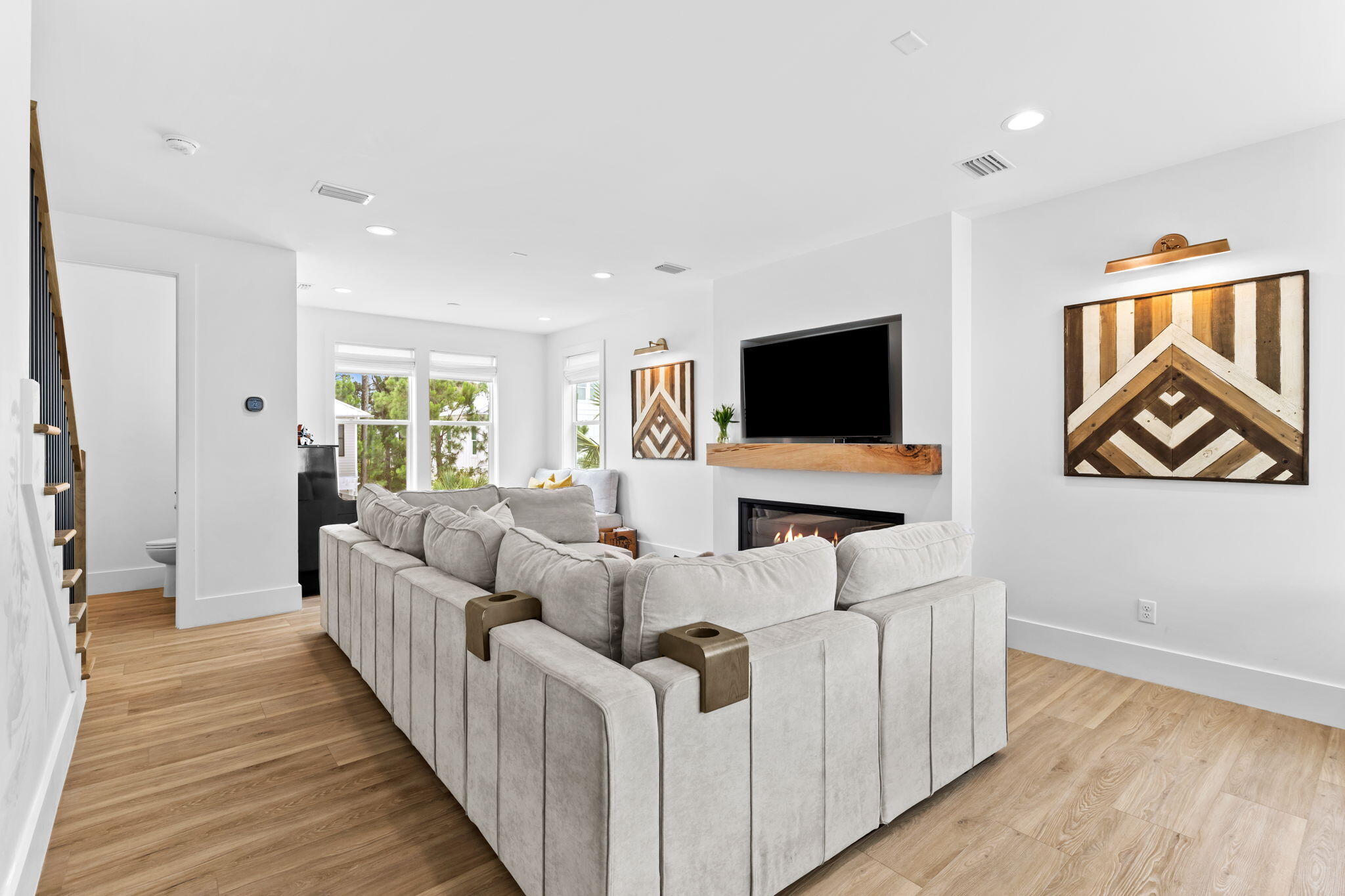 12 Sawgrass Lane Santa Rosa Beach, FL 32459 - Photo 27 of 70 a living room with furniture and a flat screen tv