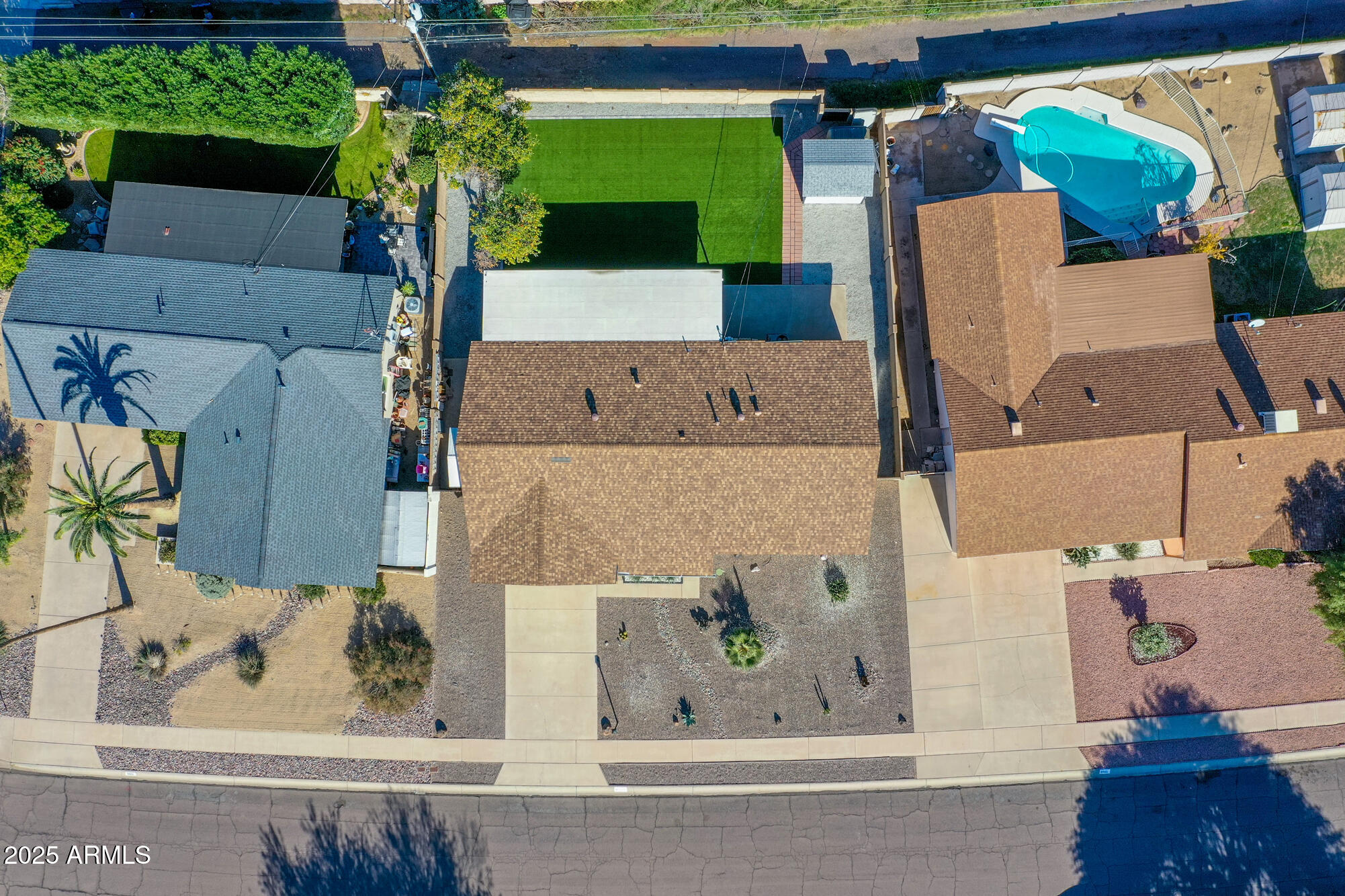 3010 East Yucca Street Phoenix, AZ 85028 - Photo 55 of 58 an aerial view of a house with a swimming pool