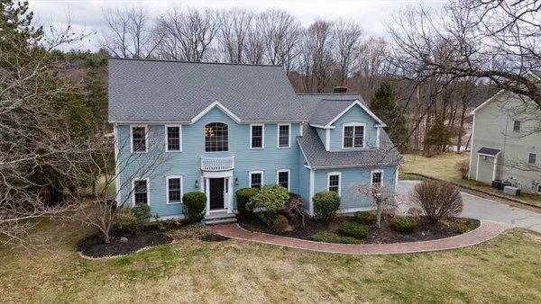 a front view of a house with entertaining space