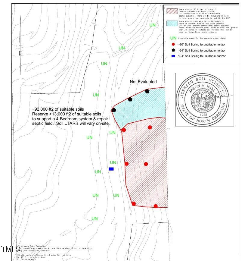 6509 A Fowler Road Wake Forest, NC 27587 - Photo 48 of 50 Lot 1 suitable soils map