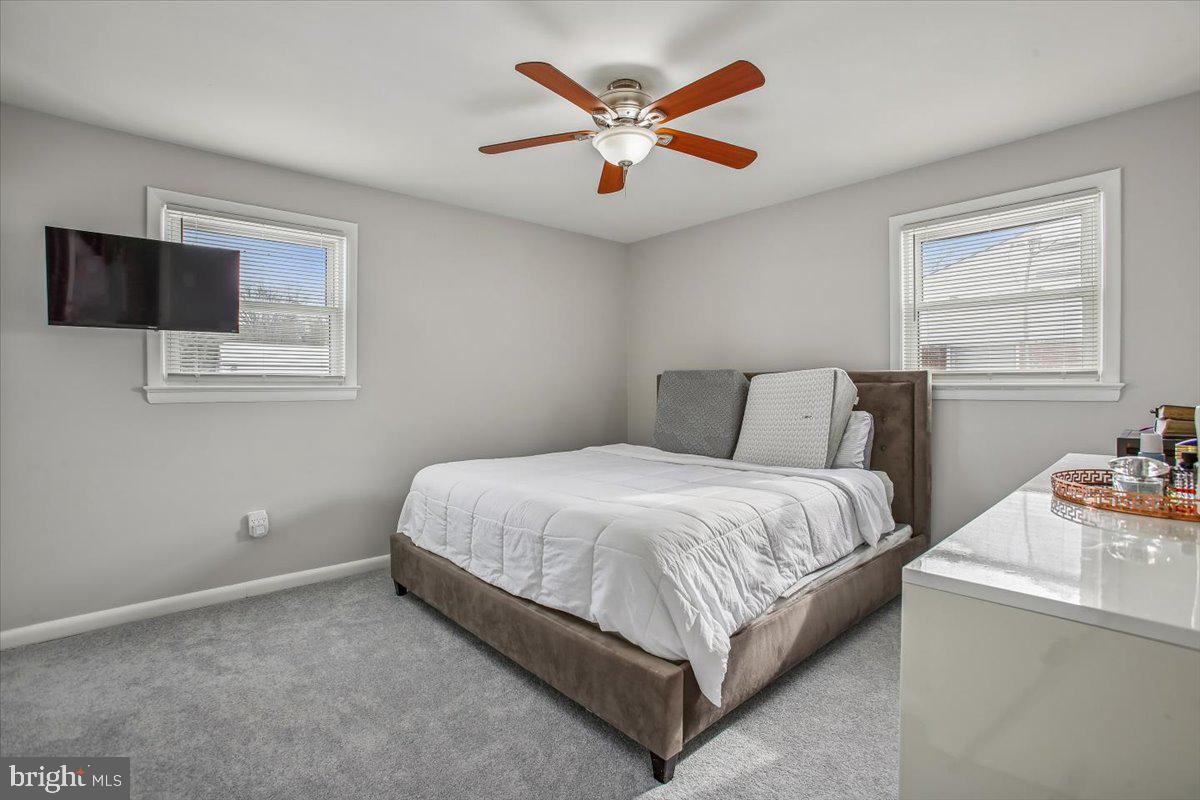 6916 Ruskin Street Springfield, VA 22150 - Photo 24 of 53 Remodeled Primary Bedroom w/Ceiling Fan