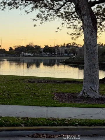 a view of a lake with a mountain