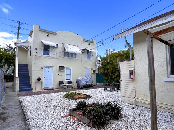 a view of a house with patio