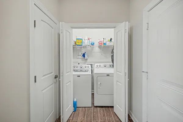 a room with storage and utility