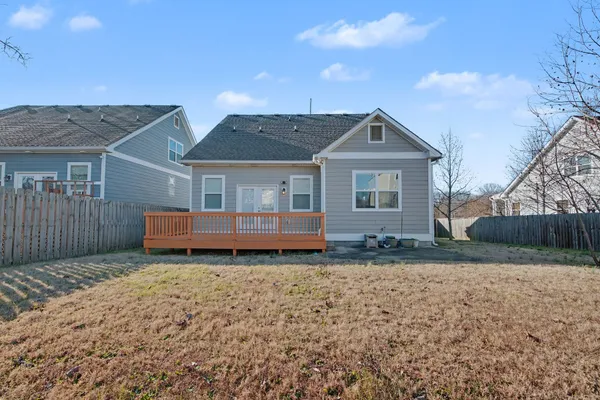 a house view with a garden space