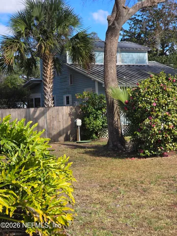 a view of a garden with plants