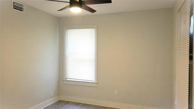 an empty room with a window