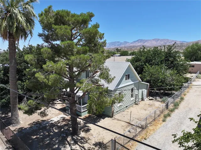 a view of city and mountain