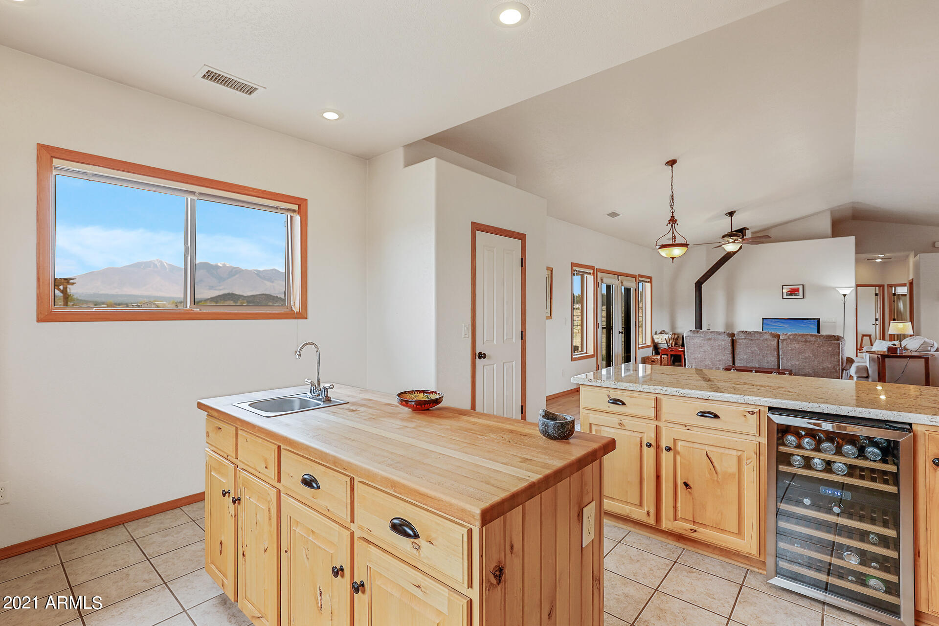 9676 North Bryant Road Flagstaff, AZ 86004 - Photo 13 of 42 Butcher Block Island & Built-in Wine