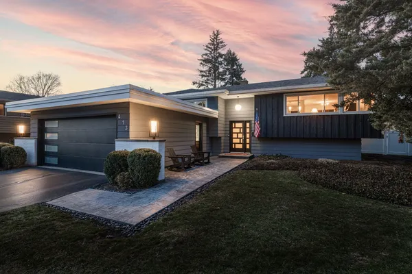 a view of a porch in front of house