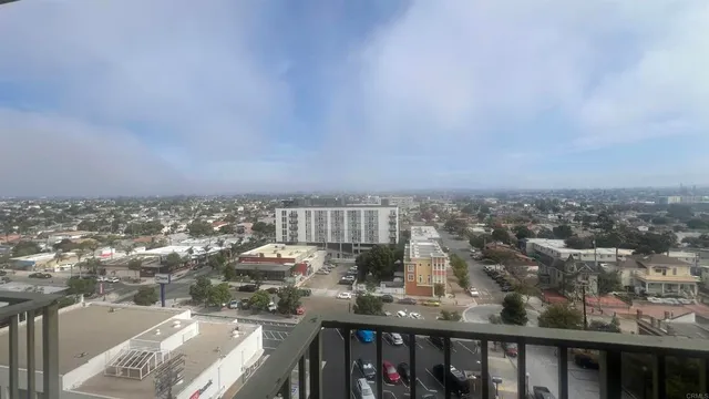 a view of a city from a terrace