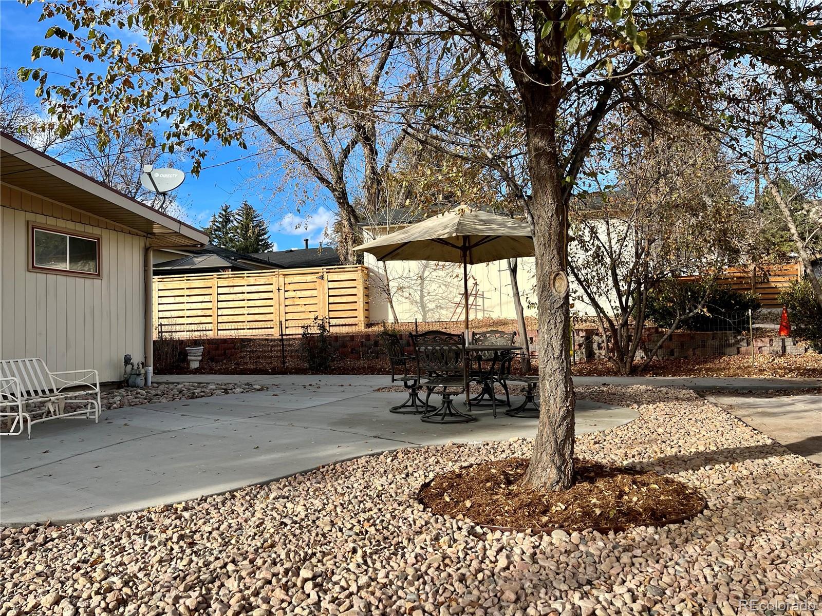 3907 Jasmine Street Colorado Springs, CO 80907 - Photo 20 of 23 a backyard of a house with table and chairs