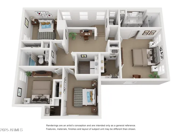 a room with lots of space and windows