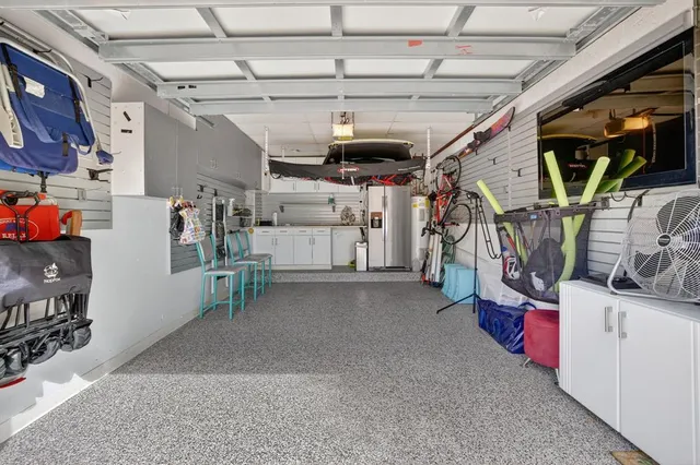 a view of a city and ocean view