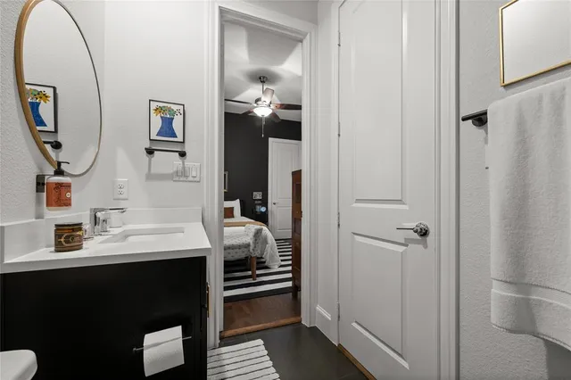 a spacious bathroom with a bathtub and a shower