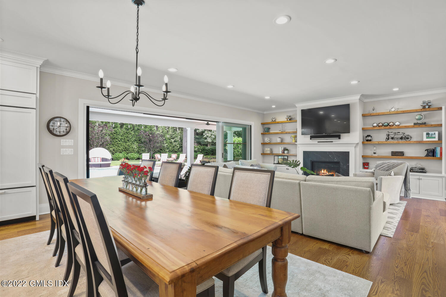 2 Loch Lane Greenwich, CT 06830 - Photo 17 of 64 a view of a dining room with furniture window and wooden floor