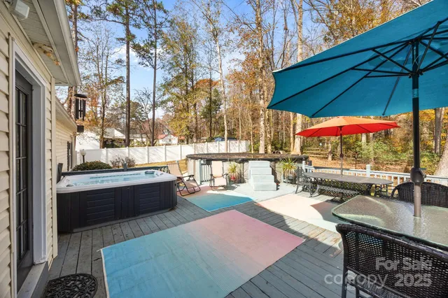 a patio with patio a couch and chairs