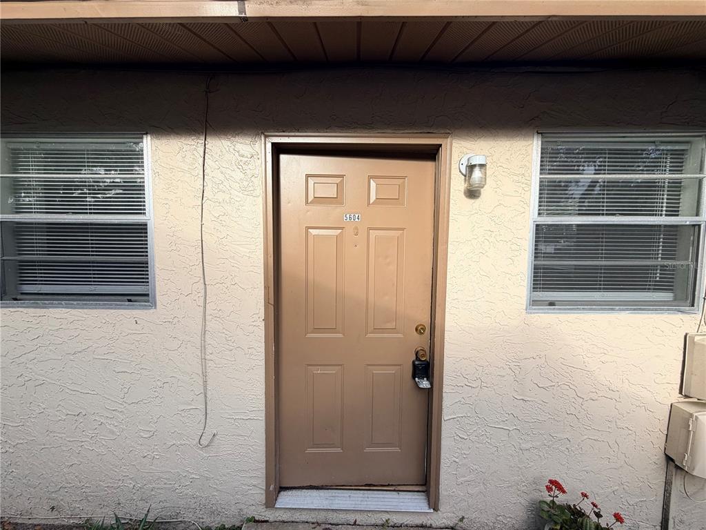 a view of front door