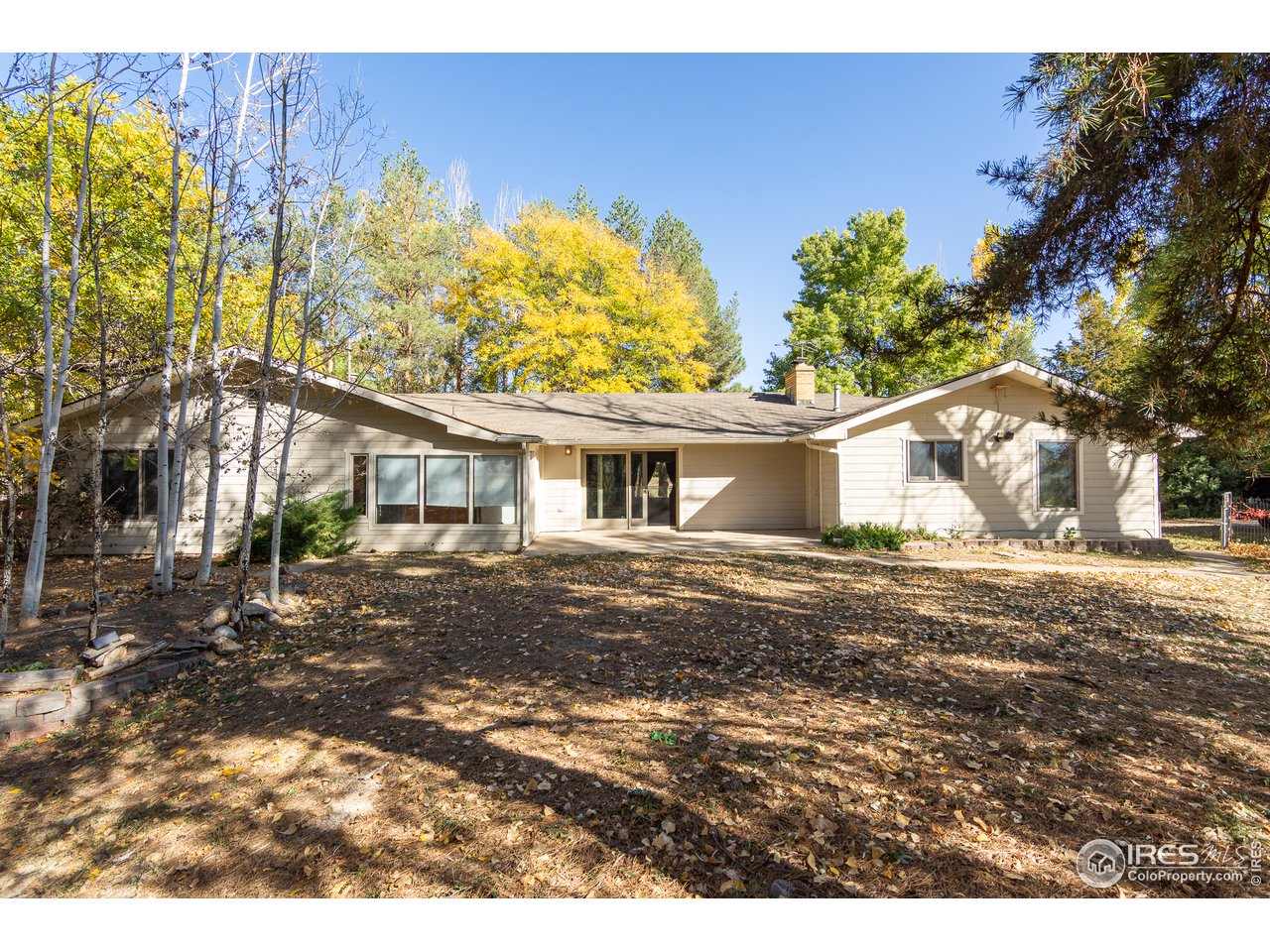 4579 Northeast County Line Road Erie, CO 80516 - Photo 17 of 38 a view of a house with a backyard