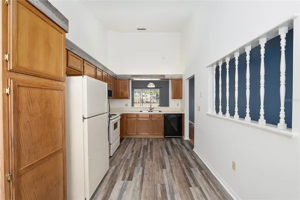 a view of small space with racks on the wall