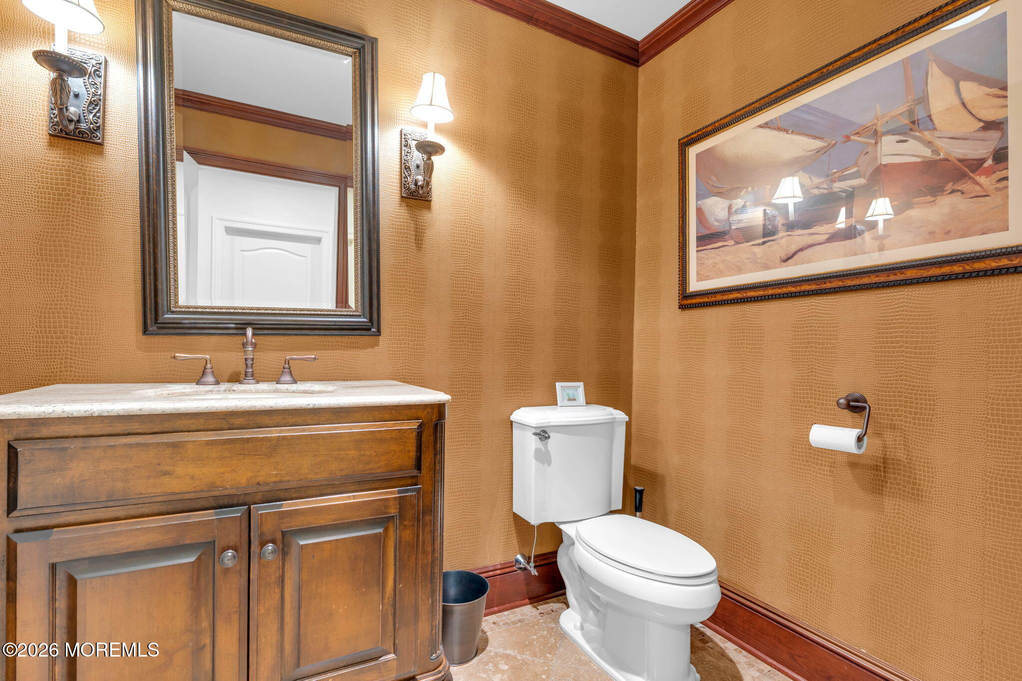 672 Winding River Road Brick, NJ 08724 - Photo 75 of 111 a bathroom with a toilet a sink and a mirror