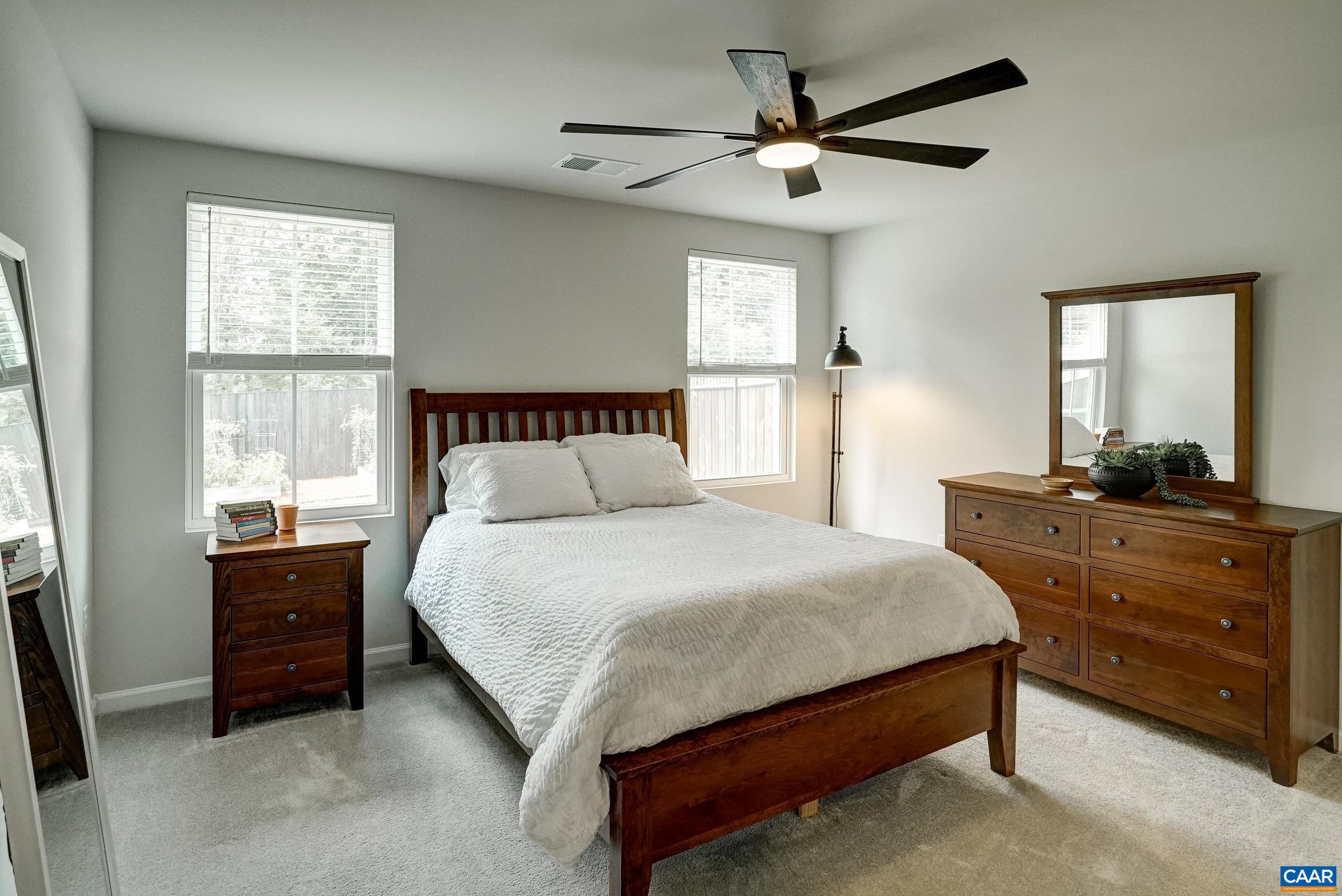 116 White Birch Road Waynesboro, VA 22980 - Photo 21 of 39 Primary suite features like-new carpet and remote controlled ceiling fan.