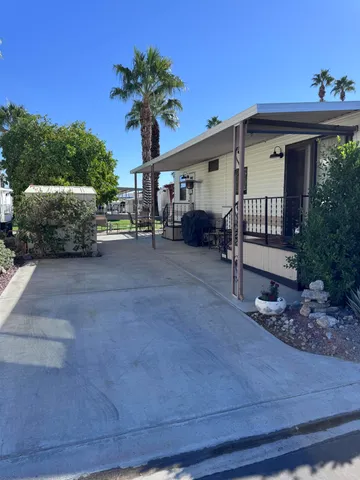 a view of a house with a patio