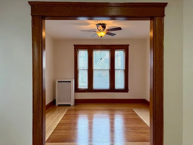 a view of wooden door