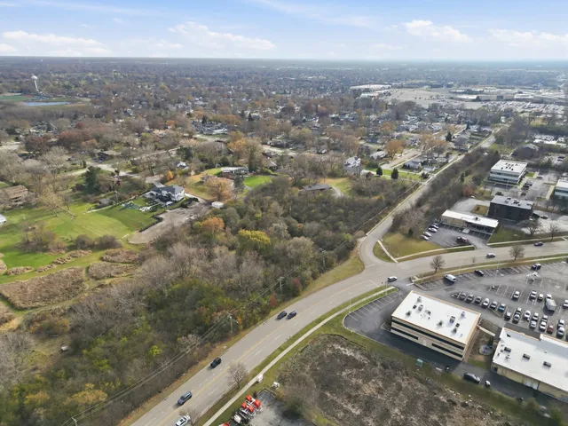 an aerial view of a city