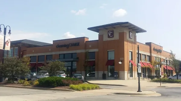 a front view of a building with street view